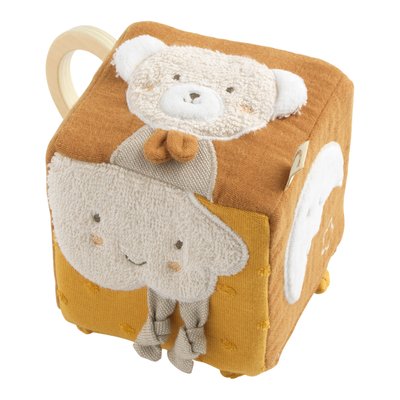 Cube d'activités bébé en coton bio SAUTHON