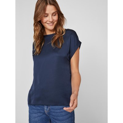 T-shirt satiné, col rond VILA