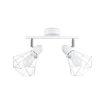 Plafonnier Acier Blanc E14 2 Artemis EDEN