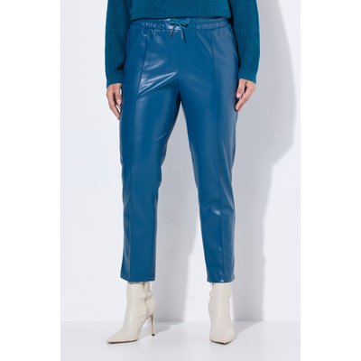 Pantalon 7/8 en similicuir. Passepoils et ULLA POPKEN