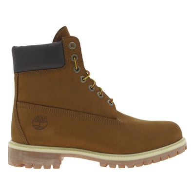 Bottines marron à talon plat et à lacets ronds bicolores avec col marine TIMBERLAND