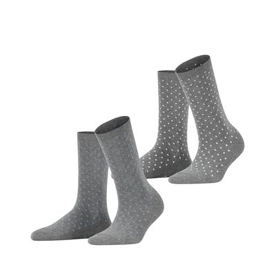 Chaussettes Fine Dot 2-Pack Coton (biologique) Opaque ESPRIT
