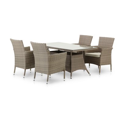 Salon de jardin, 4 chaises, BOLONIA DEFORA HOME