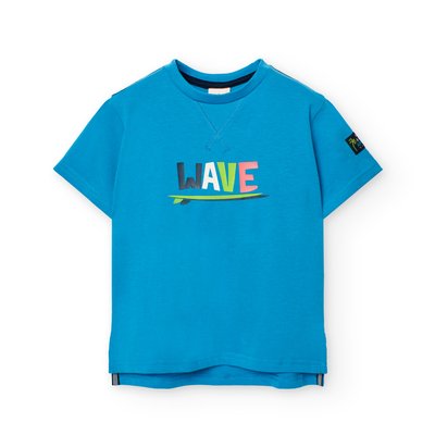 T-shirt à manches courtes avec message devant et dos BOBOLI