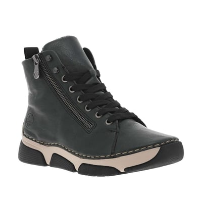 Bottines à talon compensé bas avec des lacets et un zip latéral RIEKER