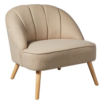 Fauteuil en velours et pieds en bois NAOVA ATMOSPHERA