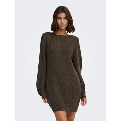 Robe pull en maille mousseuse, col rond JDY