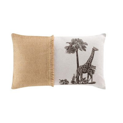 Coussin Déhoussable en polycoton imprimé DOUCEUR D'INTÉRIEUR