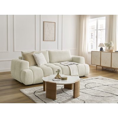 Canapé droit convertible 3 places en tissu lisse, FUJI BOBOCHIC