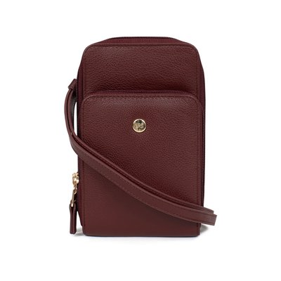 Pochette téléphone avec portecartes  Stop RFID  Cuir LUNA HEXAGONA