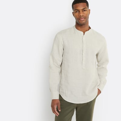 Camisa direita em linho LA REDOUTE COLLECTIONS