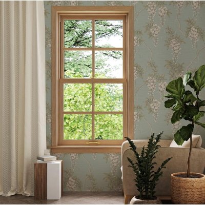 Papier peint fleuri Wisteria Duck Egg SUPERFRESCO EASY