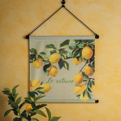 Toile kakemono citrons 50x50 cm PIER IMPORT