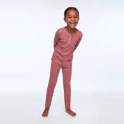 Pyjama manches longues pointelle en coton BIO GOTS MONOPRIX