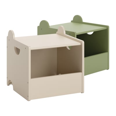ENSEMBLE DE 2 CAISSES DE RANGEMENT EN BOIS «ARC-EN-CIEL» ELLIPSE PETITE AMELIE