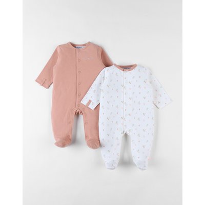 Set de 2 pyjamas 1 pièce, terracotta/écru NOUKIE'S
