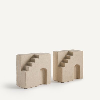 Lot de 2 serre-livres en grès, Arenis AM.PM