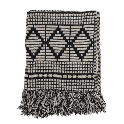 Plaid coton recyclé motif losanges  Gutte BLOOMINGVILLE