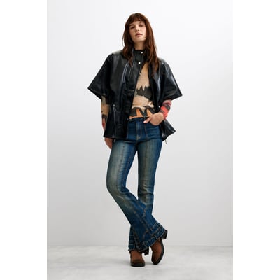 Poncho effet cuir DESIGUAL