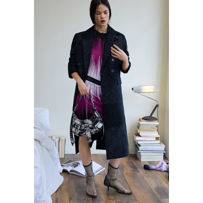 Manteau noir texturé DESIGUAL