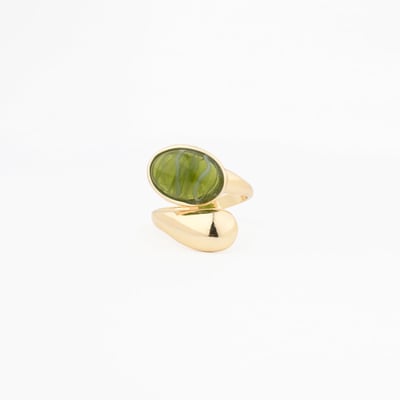 Bague cabochon vert BALABOOSTE