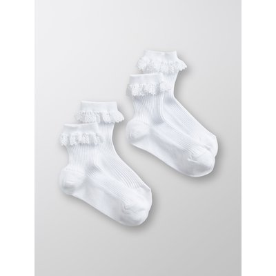 Socquettes avec dentelle par lot de 2 CYRILLUS