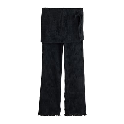 Pantalon évasé avec jupe superposée NEXT