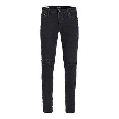 Джинсы-скинни стрейч с рваным эффектом Liam JACK & JONES