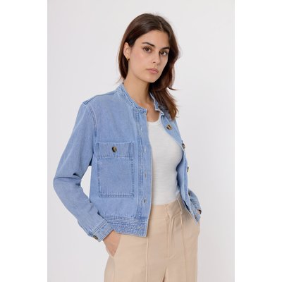Veste en denim structurée à coupe courte ELIZ ARTLOVE