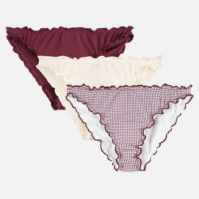 Lot de 3 slips en coton stretch LA REDOUTE COLLECTIONS