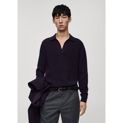 Pull-over polo maille laine mélangée MANGO MAN