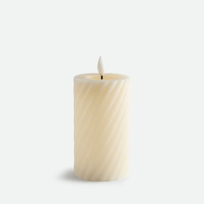 Bougie LED torsadée, en cire, hauteur 16 cm, CASPAR LA REDOUTE INTERIEURS