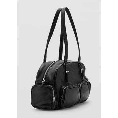 Sac bowling cuir poches MANGO