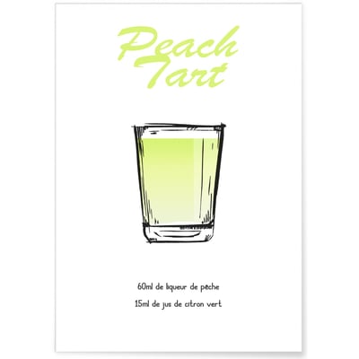 Affiche Shooter Peach Tart L'AFFICHERIE