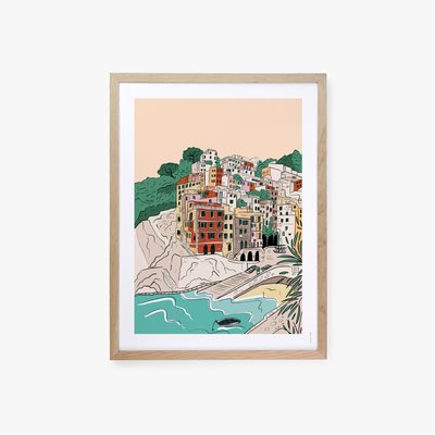 Cinque Terre, affiche seule 30x40cm COTTON BIRD