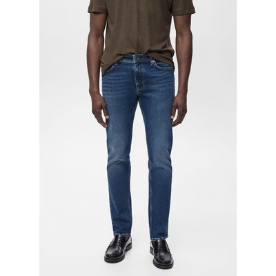 Jean Jan slim-fit délavé foncé effet usé MANGO MAN