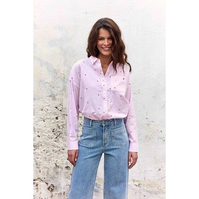 Coraline Striped Embroidered Shirt LA PETITE ETOILE
