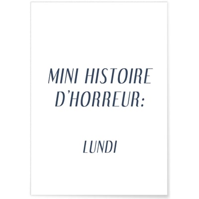Affiche 'Histoire d'horreur' L'AFFICHERIE