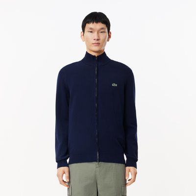 Pull zippé coton  col montant LACOSTE