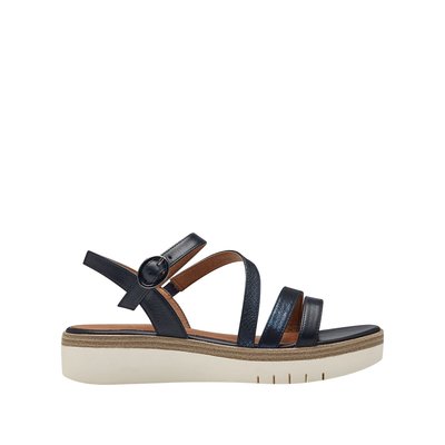 Leather Wedge Sandals TAMARIS