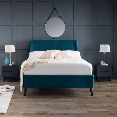 Messina Curved Velvet Bed SO'HOME