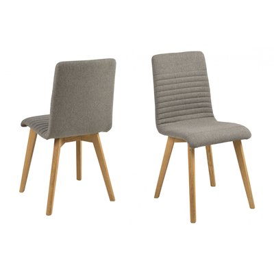 Chaises tissu et bois chêne (lot de 2) - ROSA HELLIN, DEPUIS 1862
