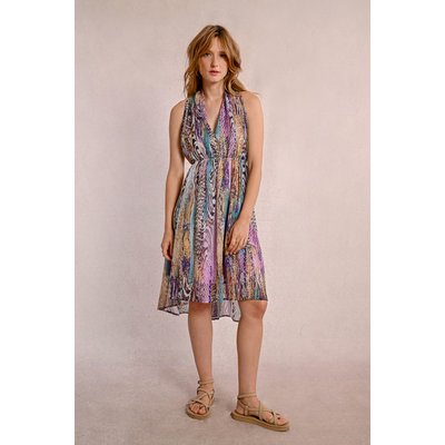 Robe courte plissée et imprimée MOLLY BRACKEN