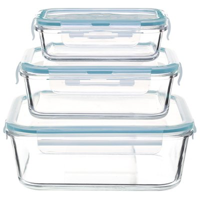 Ensemble de 3 boîtes de conservation en verre ATMOSPHERA