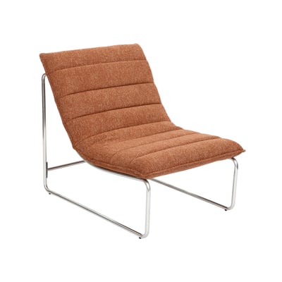 Fauteuil relax tissu chenille armature chromée SILVER SWEEEK