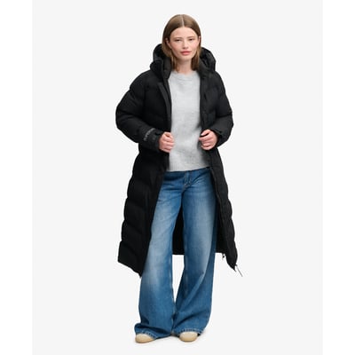 Manteau long rembourré à chevrons City SUPERDRY