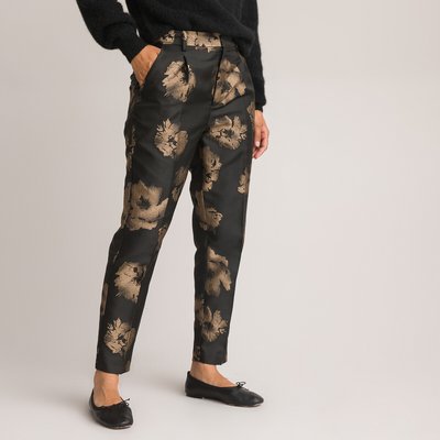 Calças cigarette, estampado jacquard LA REDOUTE COLLECTIONS
