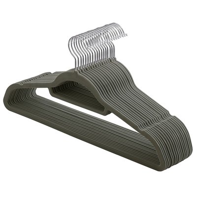 Lot de 20 Cintres Antidérapants en velours avec crochets pivotants CALICOSY