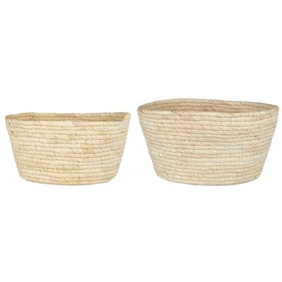 Panier rangement fibre de maïs tressé  set de 2 IB LAURSEN