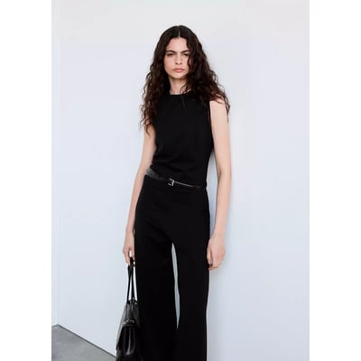 Combinaison à ceinture avec détails froncés MANGO